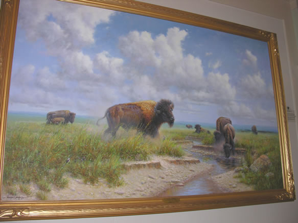 “The Tallgrass Prairie Preserve” by Wayne Cooper, is one painting of many in the State Senate Art Collection that will be displayed at the Gilcrease Museum in Tulsa from July through October.