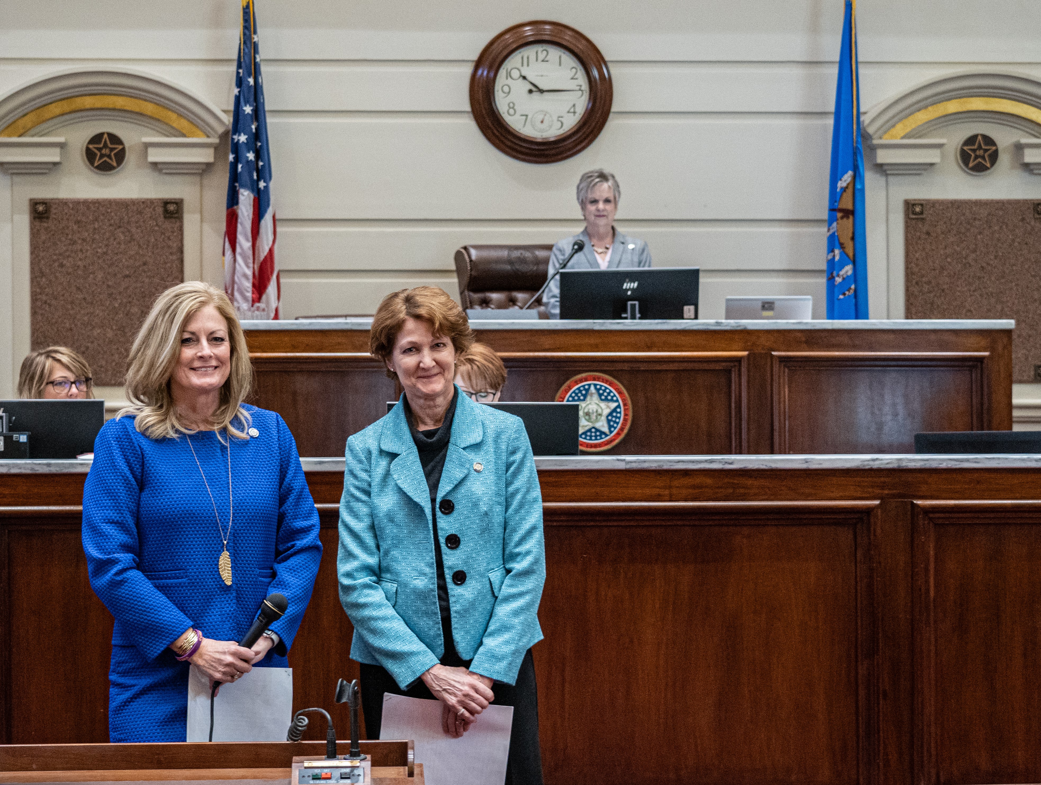 Senator Kim David and Senator Kay Floyd