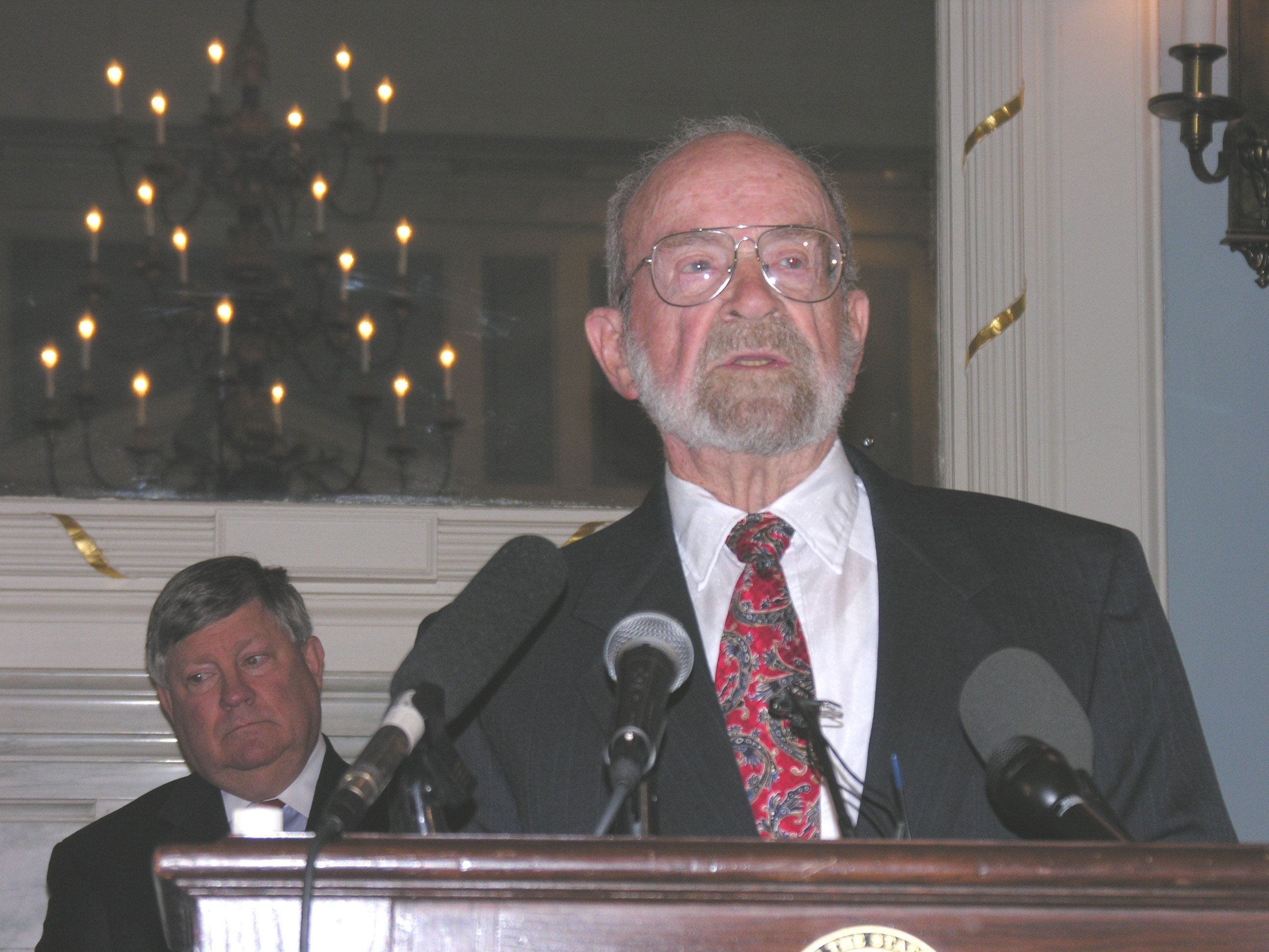 USS Oklahoma Survivor Ed Vezey talks about the memorial.
